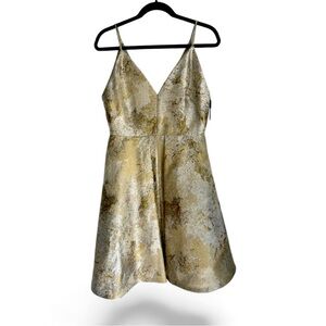 PERFECT NEW YEARS DRESS!!! Calvin Klein Gold Fit & Flare Dress NWT
